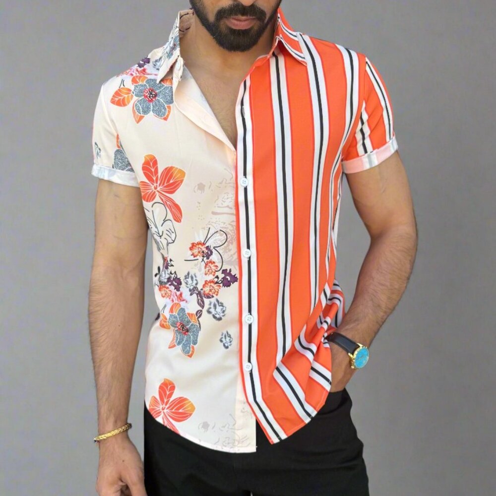 The Drip District Shirt in Sunset Saffron